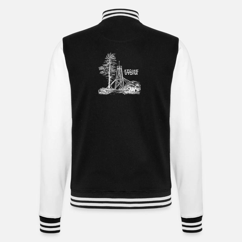 Atomic Utopia - Survey Tower - College Sweat Jacket - black/white