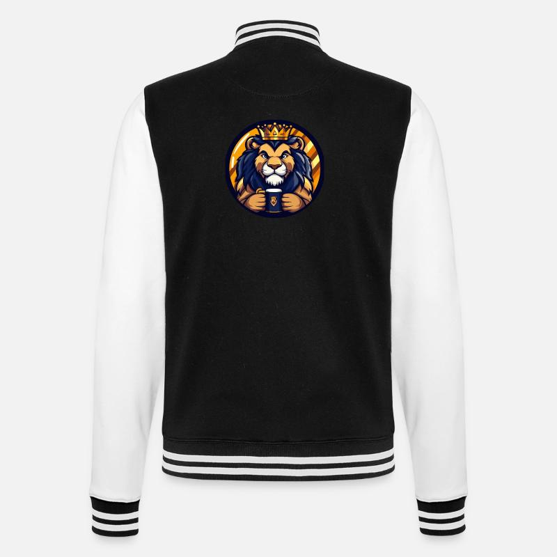 Löwe Bier - College-Sweatjacke - Schwarz/Weiß