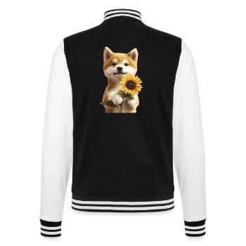 Akita - College-Sweatjacke - Schwarz/Weiß - Hinten - Marisol (170cm)