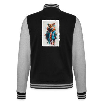 Colorful Tiger - College Sweat Jacket - black/heather grey - Back - Marisol (170cm)