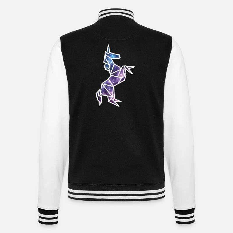 Galaxy Einhorn - College-Sweatjacke - Schwarz/Weiß