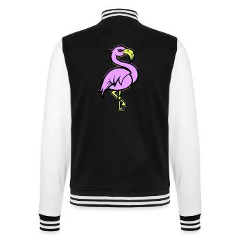 Flamingo Comic - College Sweat Jacket - black/white - Back - Marisol (170cm)