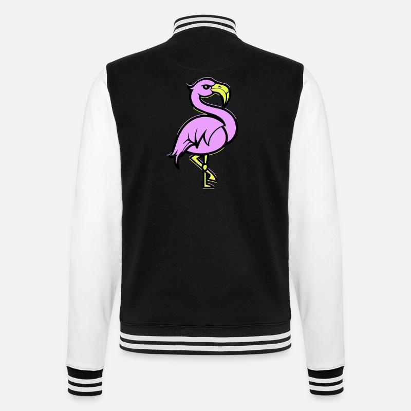 Flamingo Comic - College Sweat Jacket - black/white