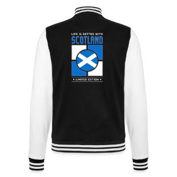Scotland - College-Sweatjacke - Schwarz/Weiß - Hinten - Marisol (170cm)