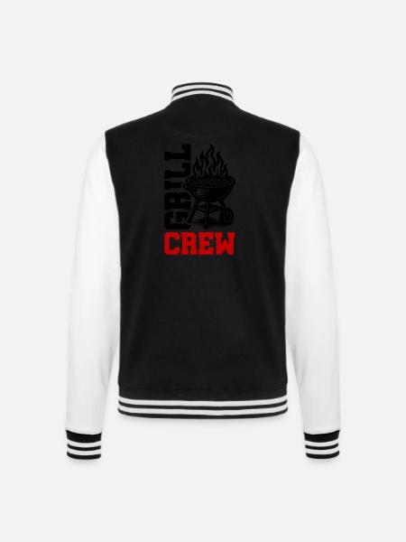 Grill Crew - College Sweat Jacket - black/white
