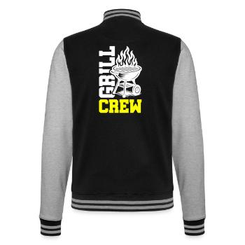 Grill Crew - College Sweat Jacket - black/heather grey - Back - Marisol (170cm)