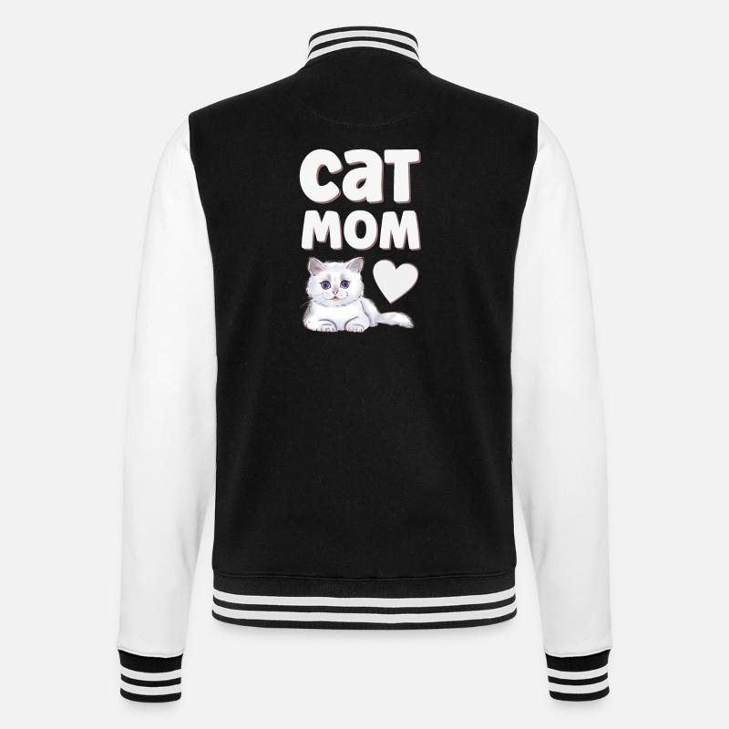 Chats Chats - Veste Teddy - noir/blanc
