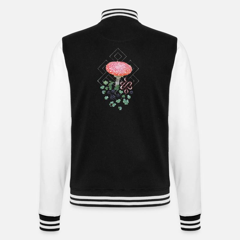 Trèfle Lucky Toadstool - Veste Teddy - noir/blanc