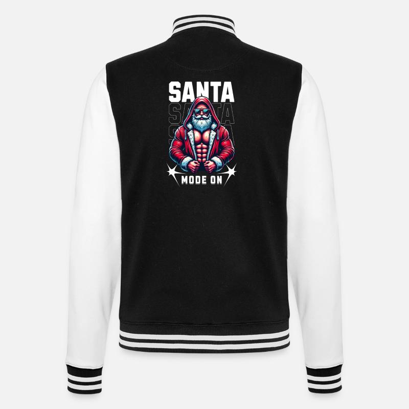 Mode Père Noël activé - Veste Teddy - noir/blanc