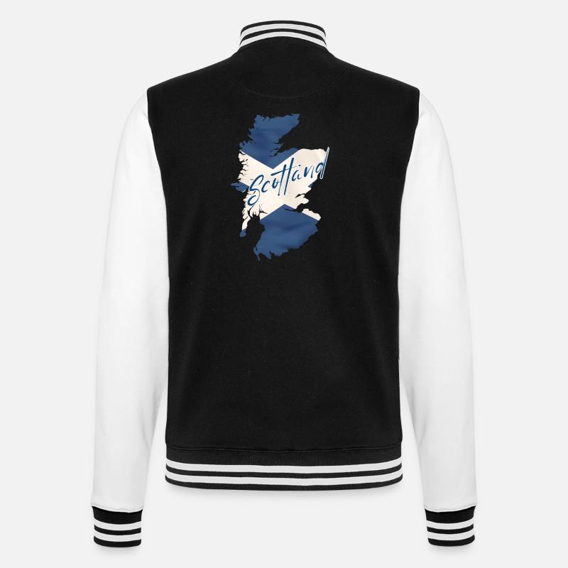 Drapeau de l’Ecosse, fierté écossaise - Veste Teddy - noir/blanc