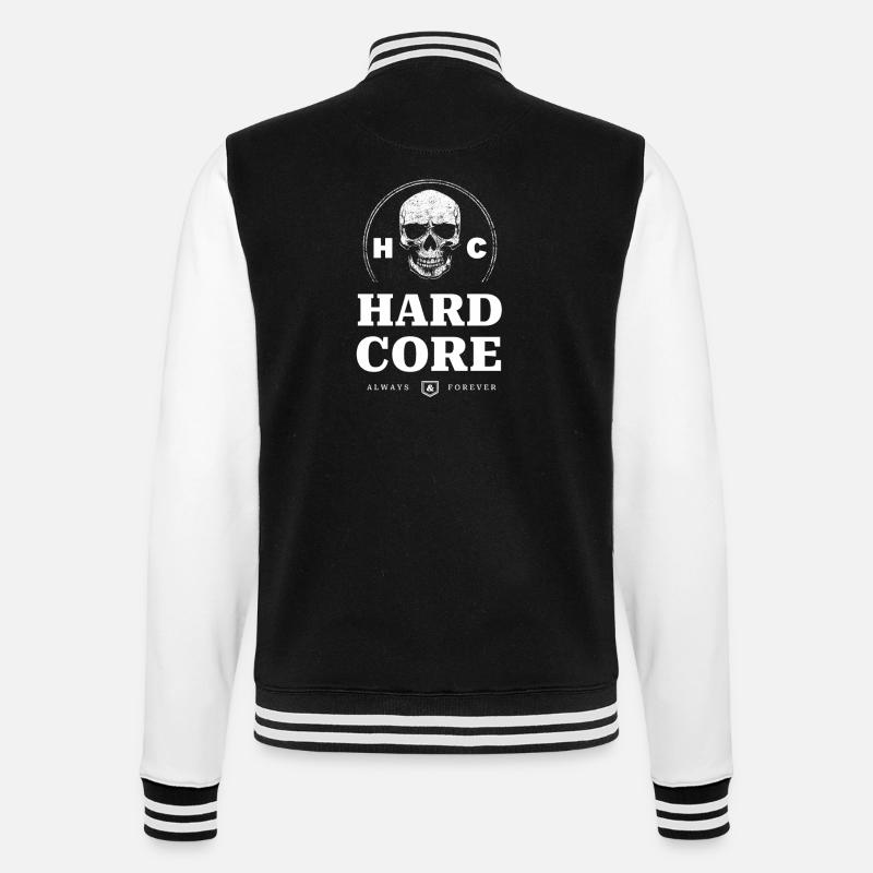 Skull Hardcore - Veste Teddy - noir/blanc