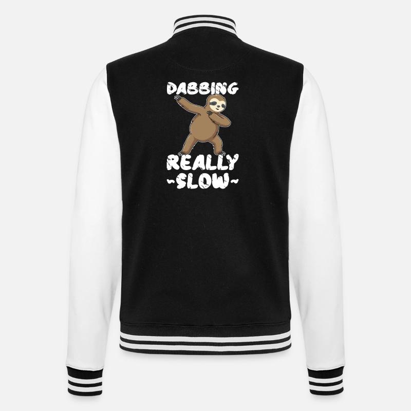 Dabbing Really Slow Sloth - College Sweat Jacket - black/white