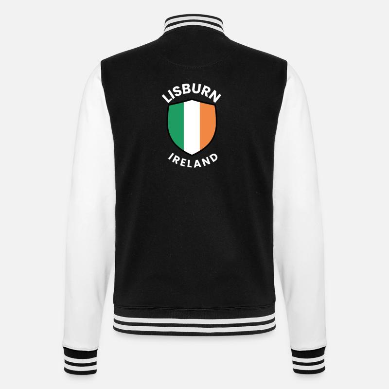 Lisburn Shield Irish Flag Tee - College-Sweatjacke - Schwarz/Weiß