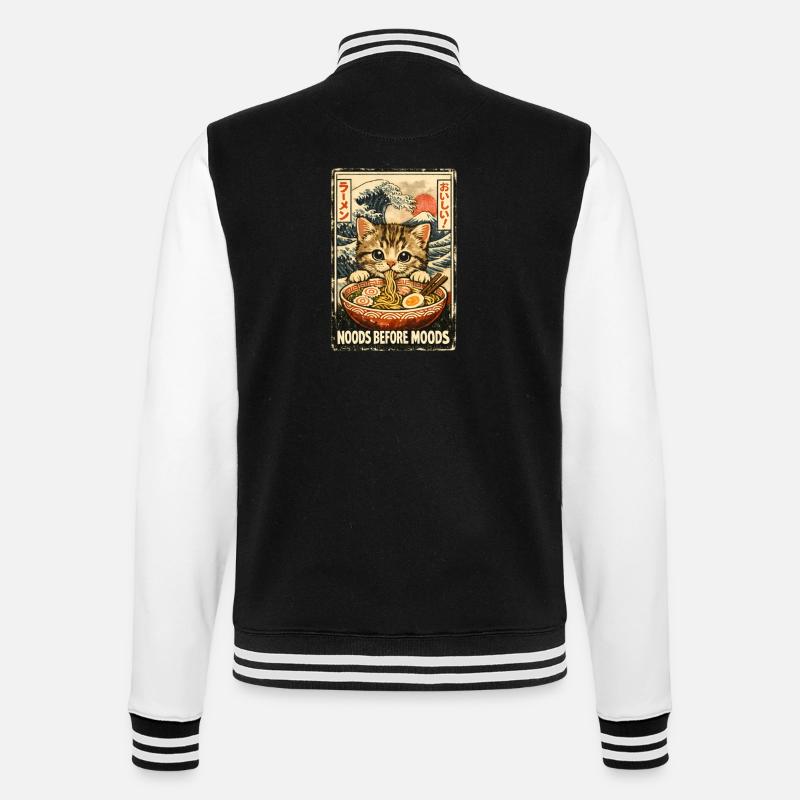 Maneki Neko Fortune Ramen - Veste Teddy - noir/blanc