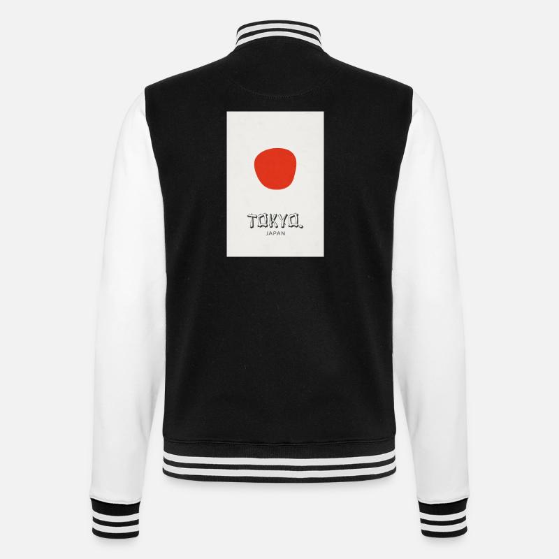 Tokyo Poster – Modern Design Statement - College Sweat Jacket - black/white