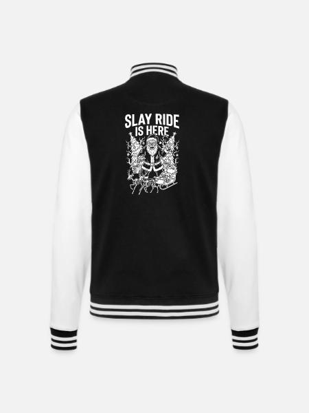 Slay Ride Gothic Christmas - College Sweat Jacket - black/white
