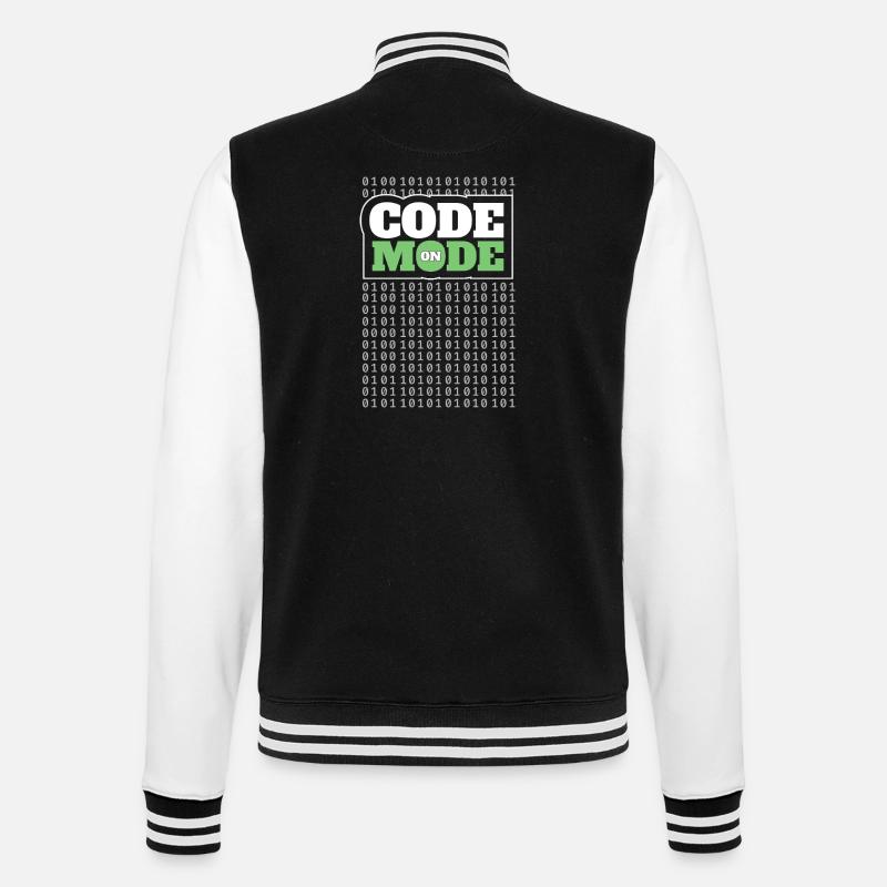 Codemodus An – Programmierung von Softwareentwickler Programmierer - College-Sweatjacke - Schwarz/Weiß