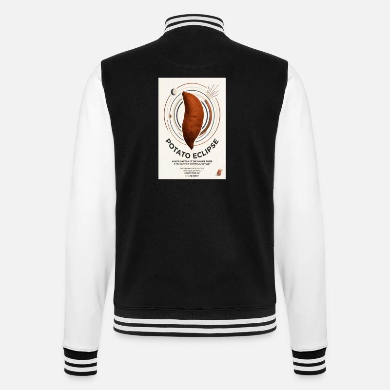 Potato Eclipse: Humble Tuber Odyssey - College Sweat Jacket - black/white