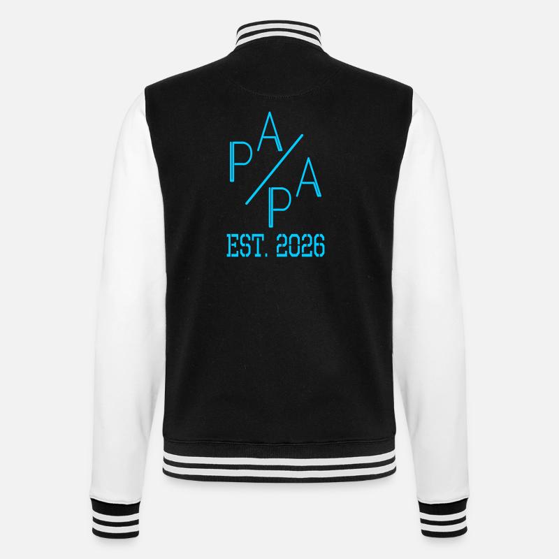 Papa de bébé moderne 2026 - Veste Teddy - noir/blanc