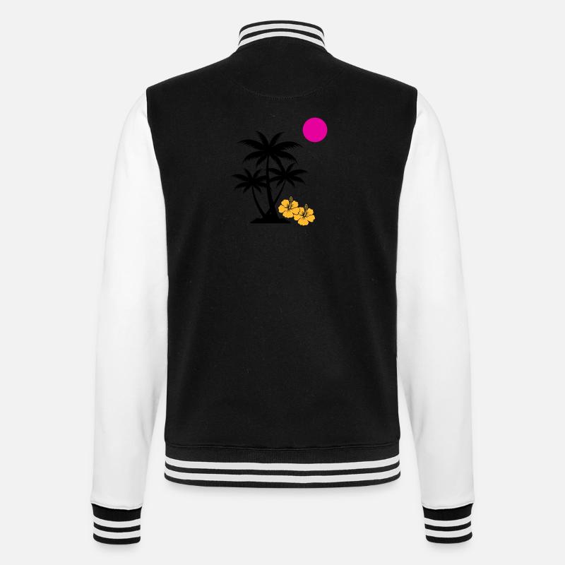 palme sunset - College-Sweatjacke - Schwarz/Weiß
