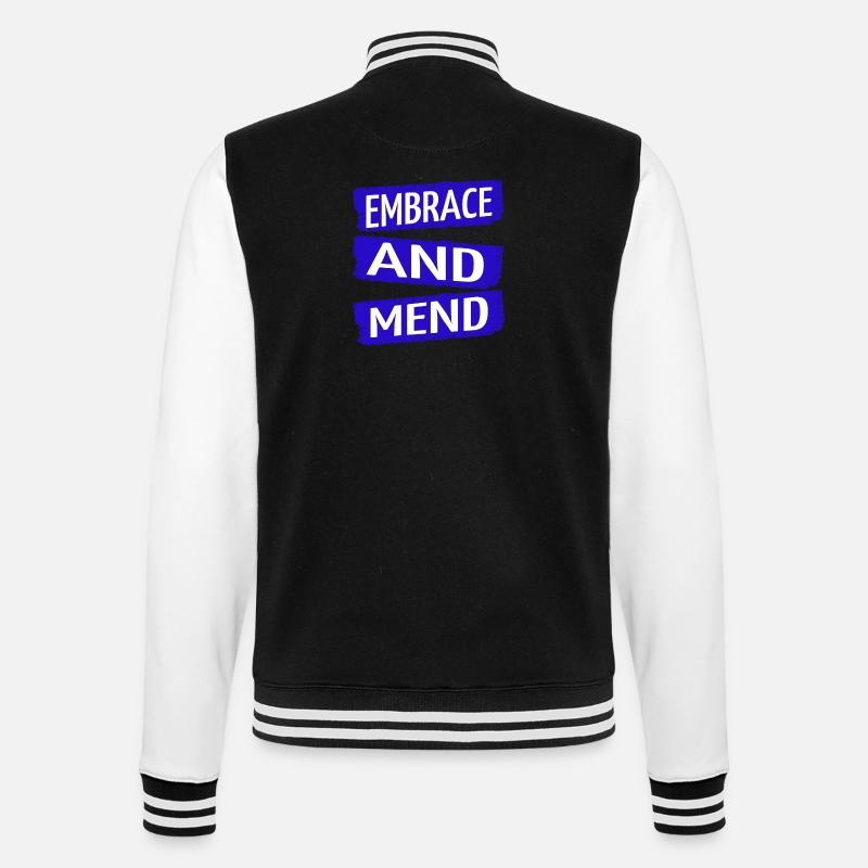 receiving support present idea - College-Sweatjacke - Schwarz/Weiß