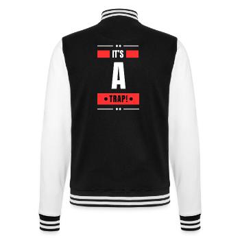 Falle! - College-Sweatjacke - Schwarz/Weiß - Hinten - Marisol (170cm)