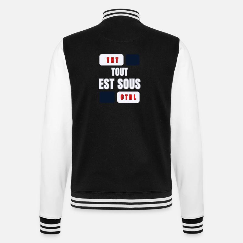 EVERYTHING UNDER CONTROL - College Sweat Jacket - black/white
