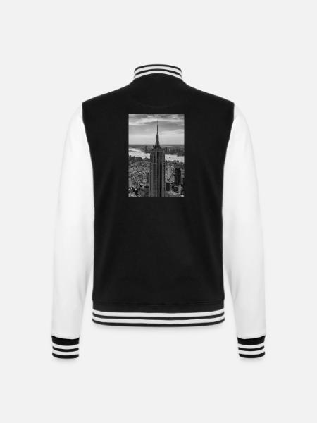 Empire State - College Sweat Jacket - black/white