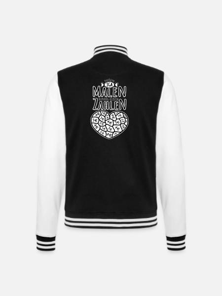 JGA Malen nach den Zahlen - lustiges Junggesellen - College-Sweatjacke - Schwarz/Weiß