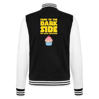 Come To The Dark Side - We Have Cupcakes - College Sweat Jacket - black/white - Back - Marisol (170cm)