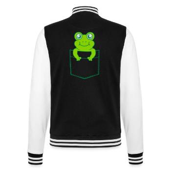 On the go Shirt Bag Frog Comic - College Sweat Jacket - black/white - Back - Marisol (170cm)