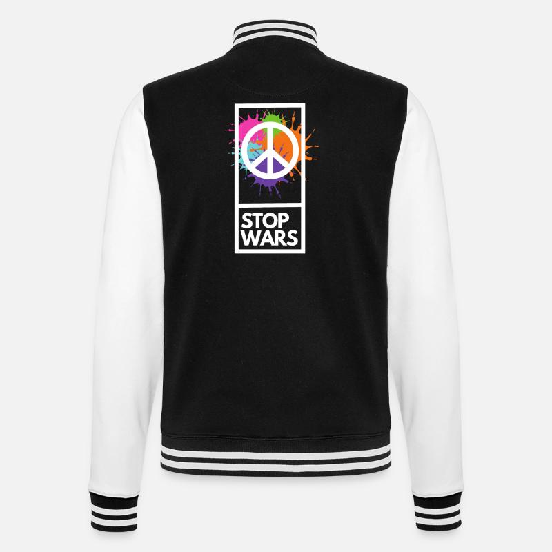 Stop Wars #2 - College Sweat Jacket - black/white