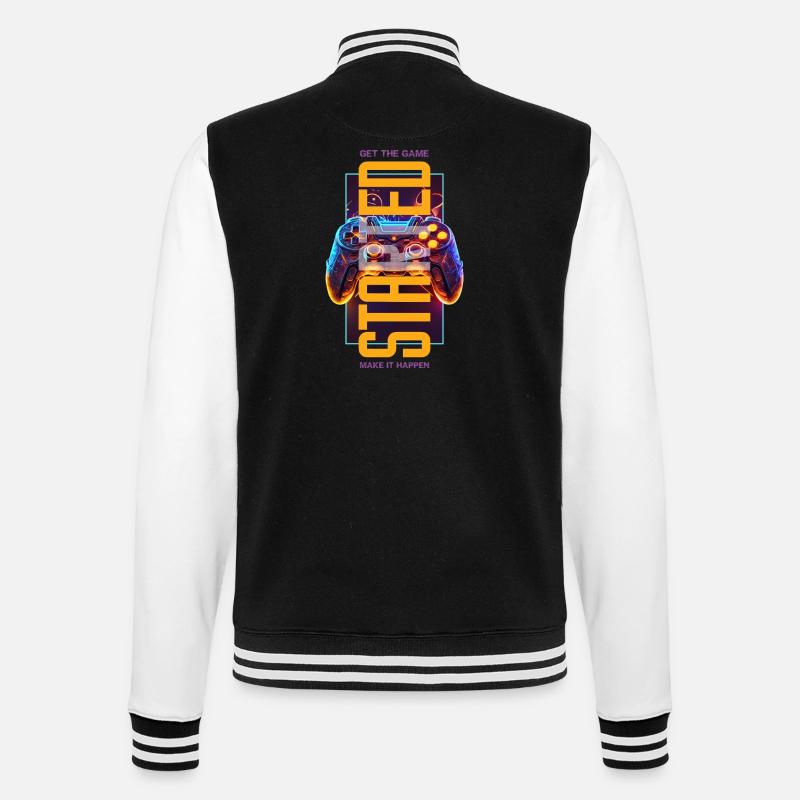Get the game started - Veste Teddy - noir/blanc