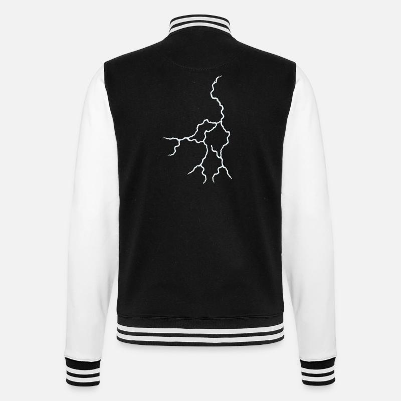 Blitz - College-Sweatjacke - Schwarz/Weiß