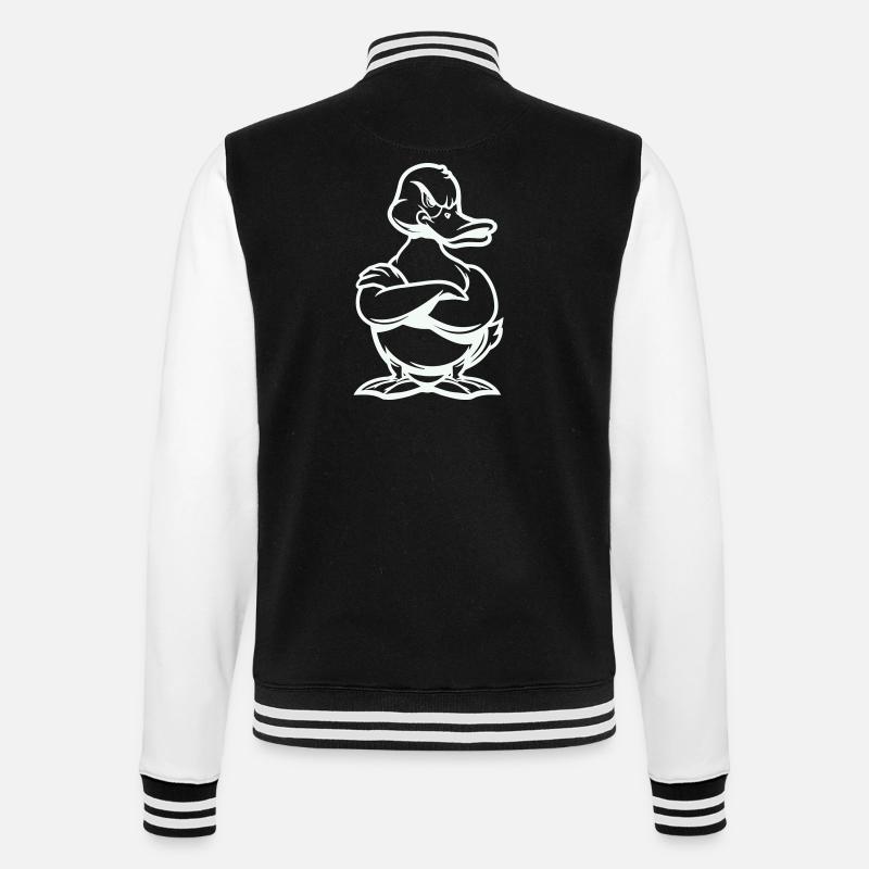 Bande dessinée Duck Duck - Veste Teddy - noir/blanc