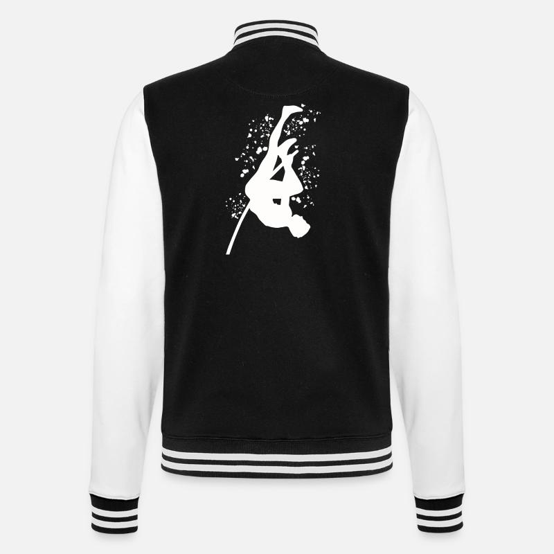 Pole Vaulter Kids Pole Vault - College Sweat Jacket - black/white