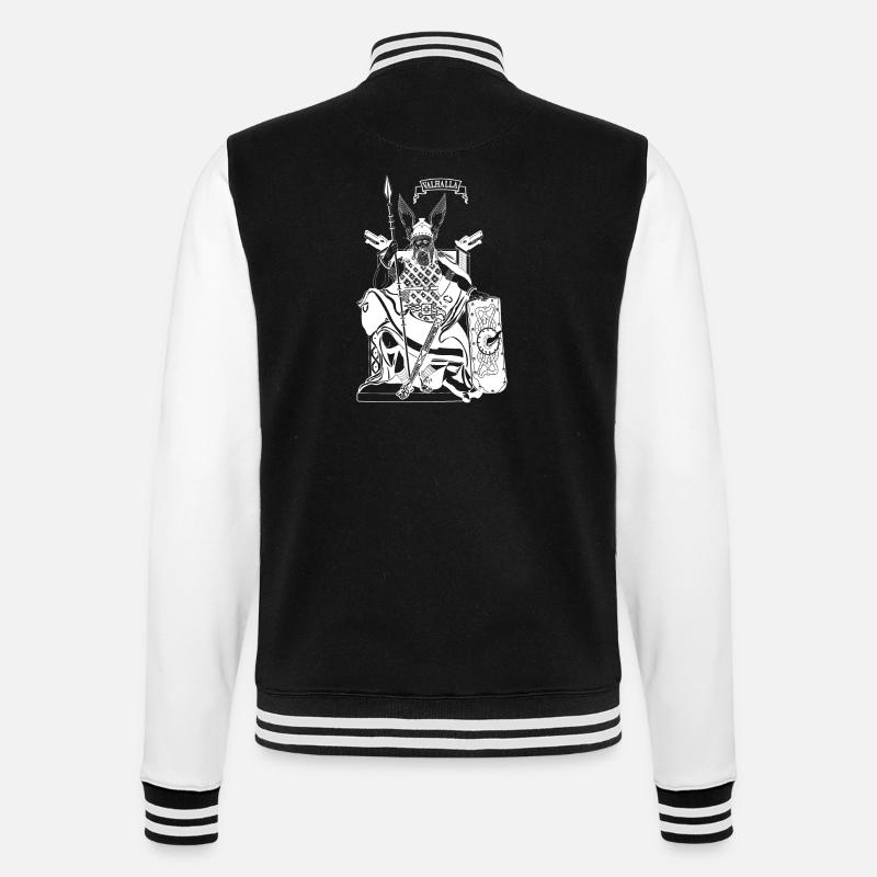 Odin sur le trône blanc - Veste Teddy - noir/blanc
