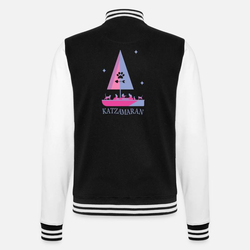 Katzamaran Boot - College-Sweatjacke - Schwarz/Weiß