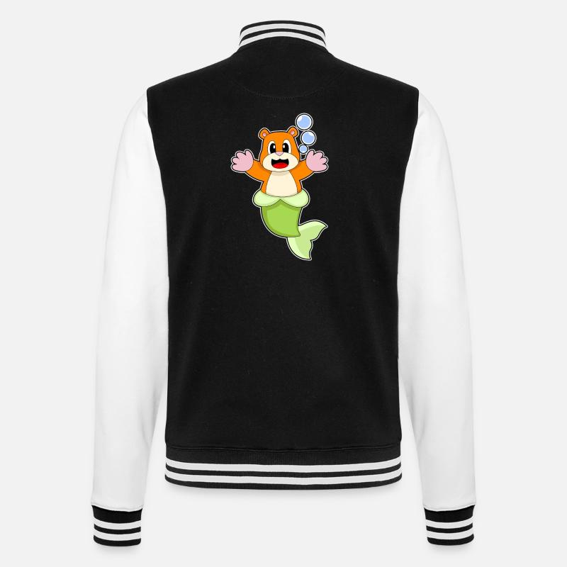 Hamster Sirène - Veste Teddy - noir/blanc