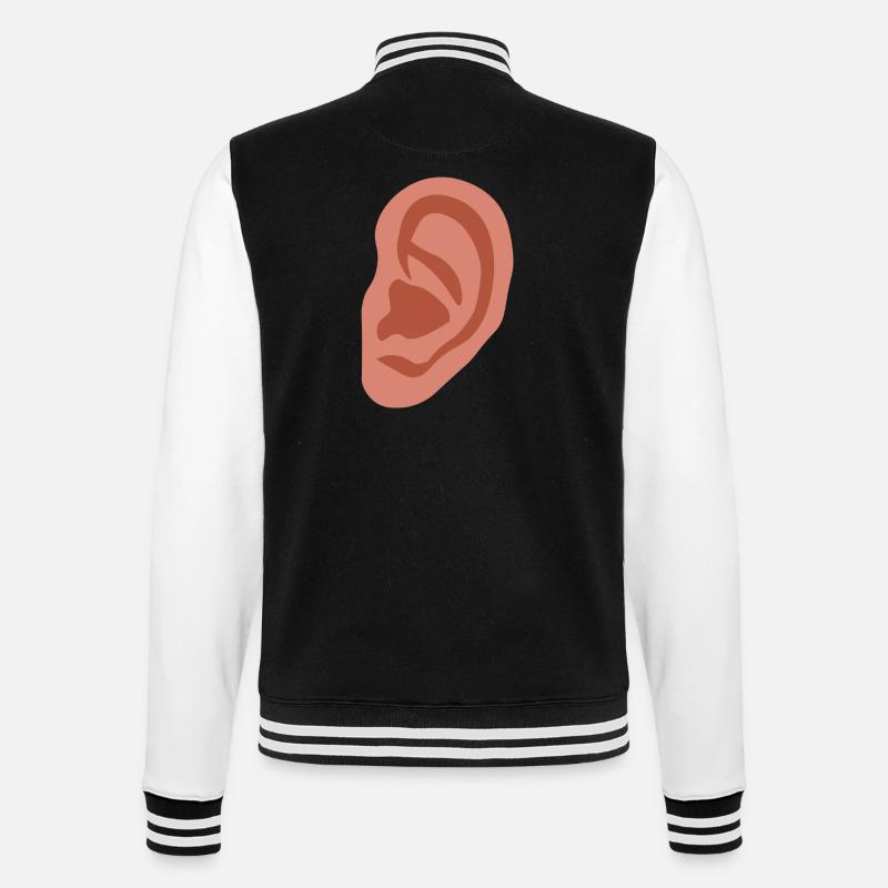 Big ear - College Sweat Jacket - black/white