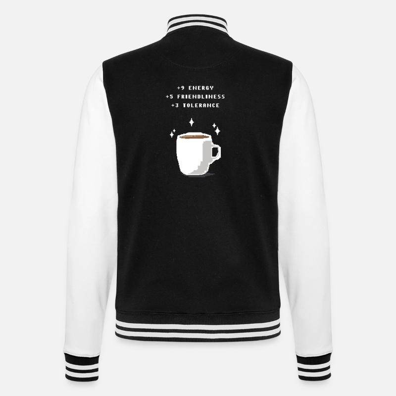 Coffee boost - College-Sweatjacke - Schwarz/Weiß