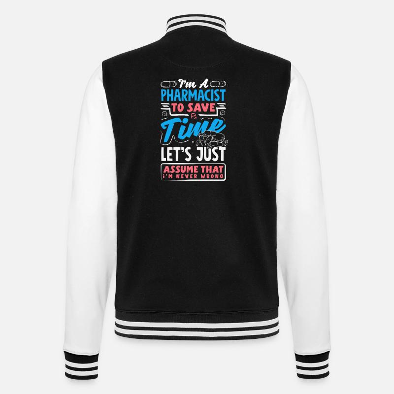 Apotheker Pharmazeutisch-technischer - College-Sweatjacke - Schwarz/Weiß