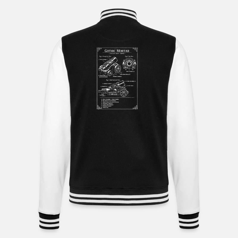 Plan de mortier gothique - Veste Teddy - noir/blanc