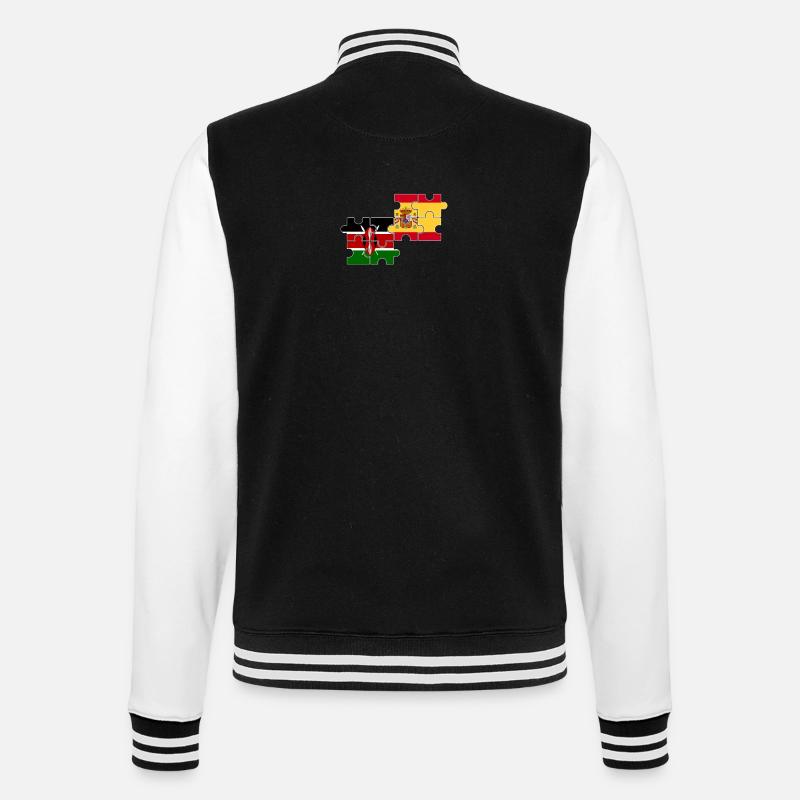 Kenya Espagne Drapeau Espagnol Kenyan - Veste Teddy - noir/blanc