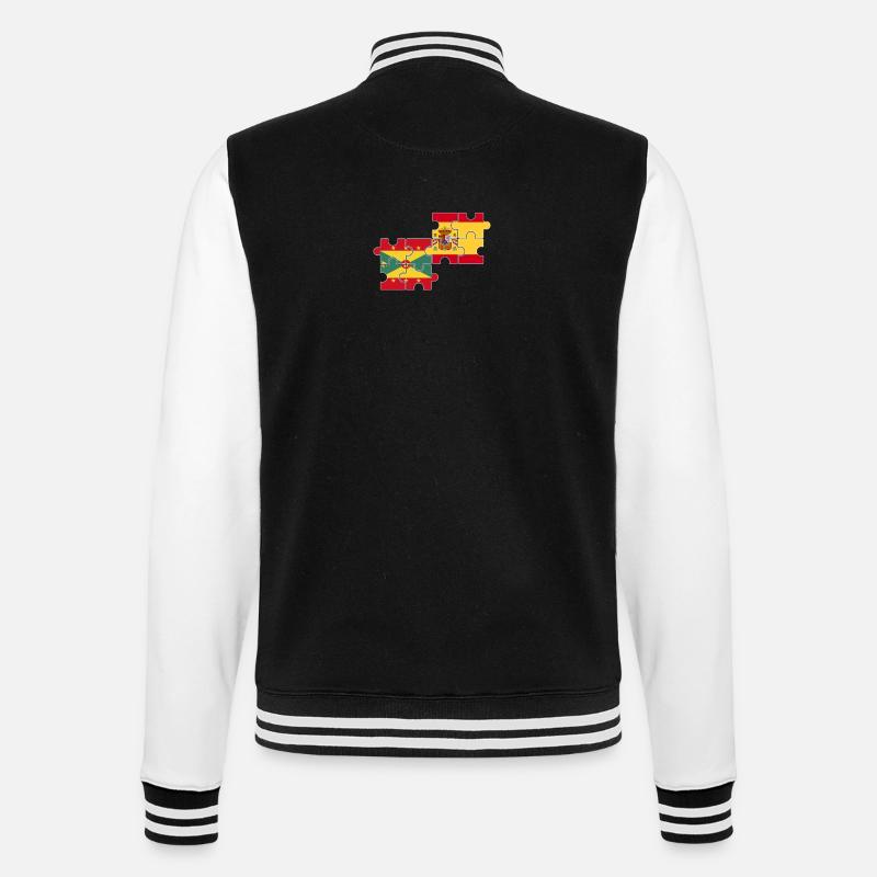 Grenada Spanien Flagge Spanisch Grenader - College-Sweatjacke - Schwarz/Weiß
