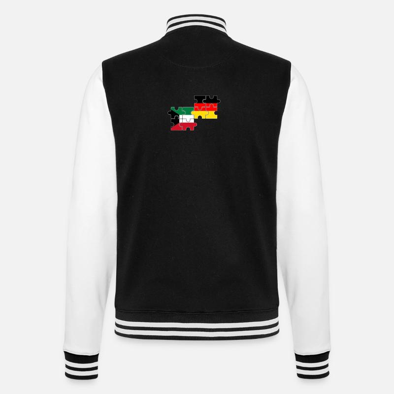 Kuwait Germany Flag German Kuwaiti - College Sweat Jacket - black/white