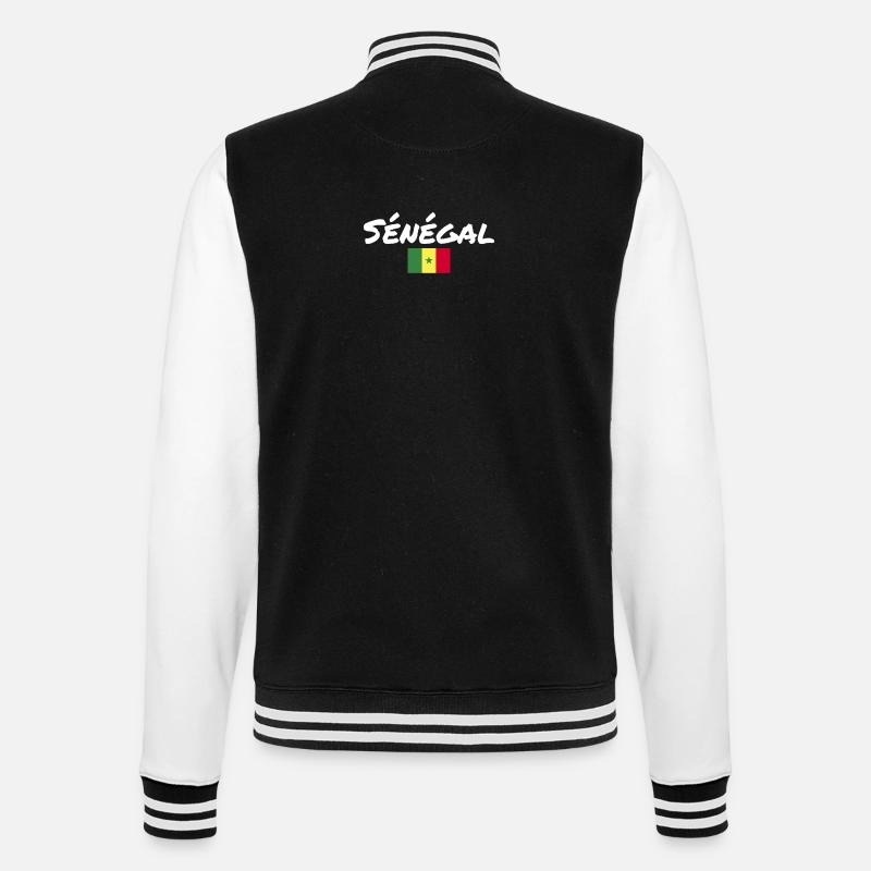 Sénégal Sénégal Drapeau du Sénégal - Veste Teddy - noir/blanc