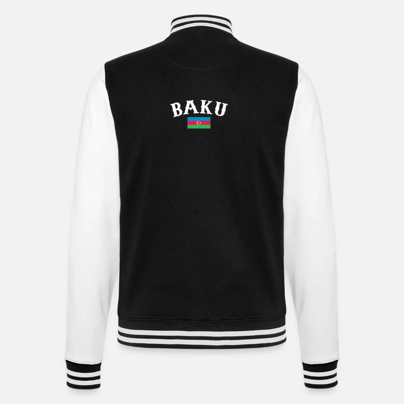 Bakou Azerbaïdjan Drapeau de l’Azerbaïdjan - Veste Teddy - noir/blanc