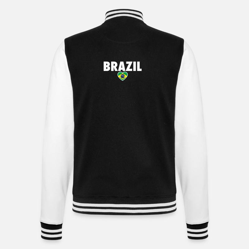 Brésil Brésil Drapeau brésilien - Veste Teddy - noir/blanc