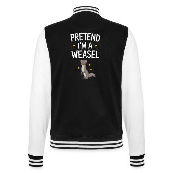 Wiesel - College-Sweatjacke - Schwarz/Weiß - Hinten - Marisol (170cm)